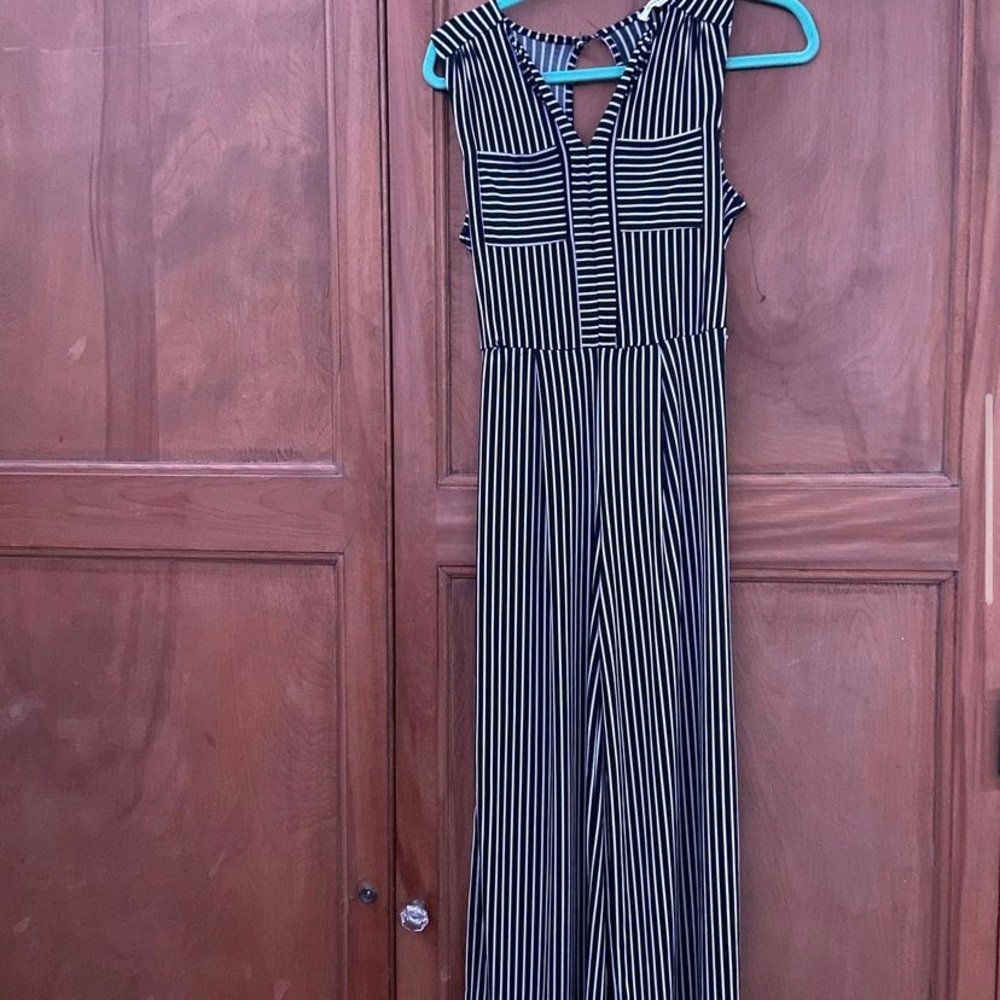 black and white jumpsuit